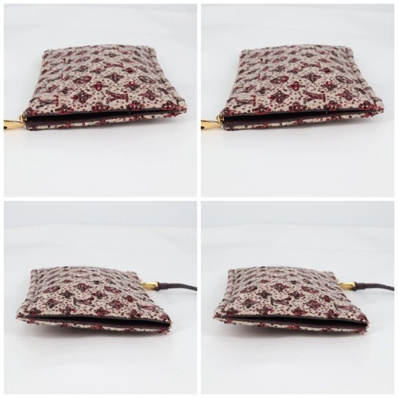 LOUIS VUITTON Monogram Sunshine Express Clutch Bag Bordeaux LV Auth 140504V - Picture 16 of 16